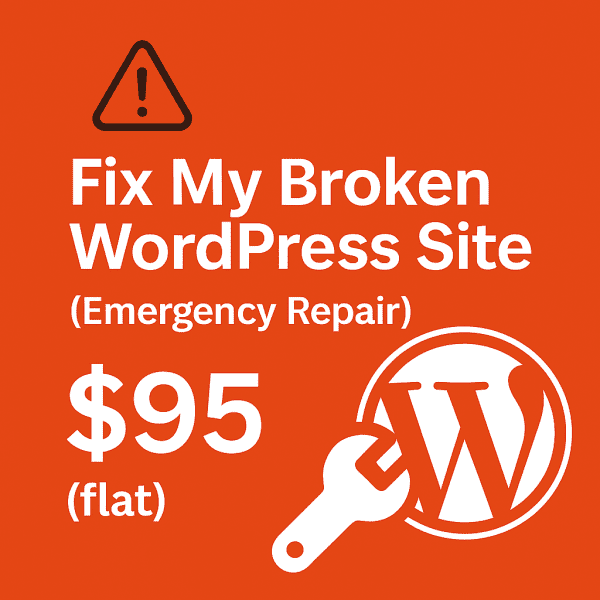 Fix my Broken WordPress Site